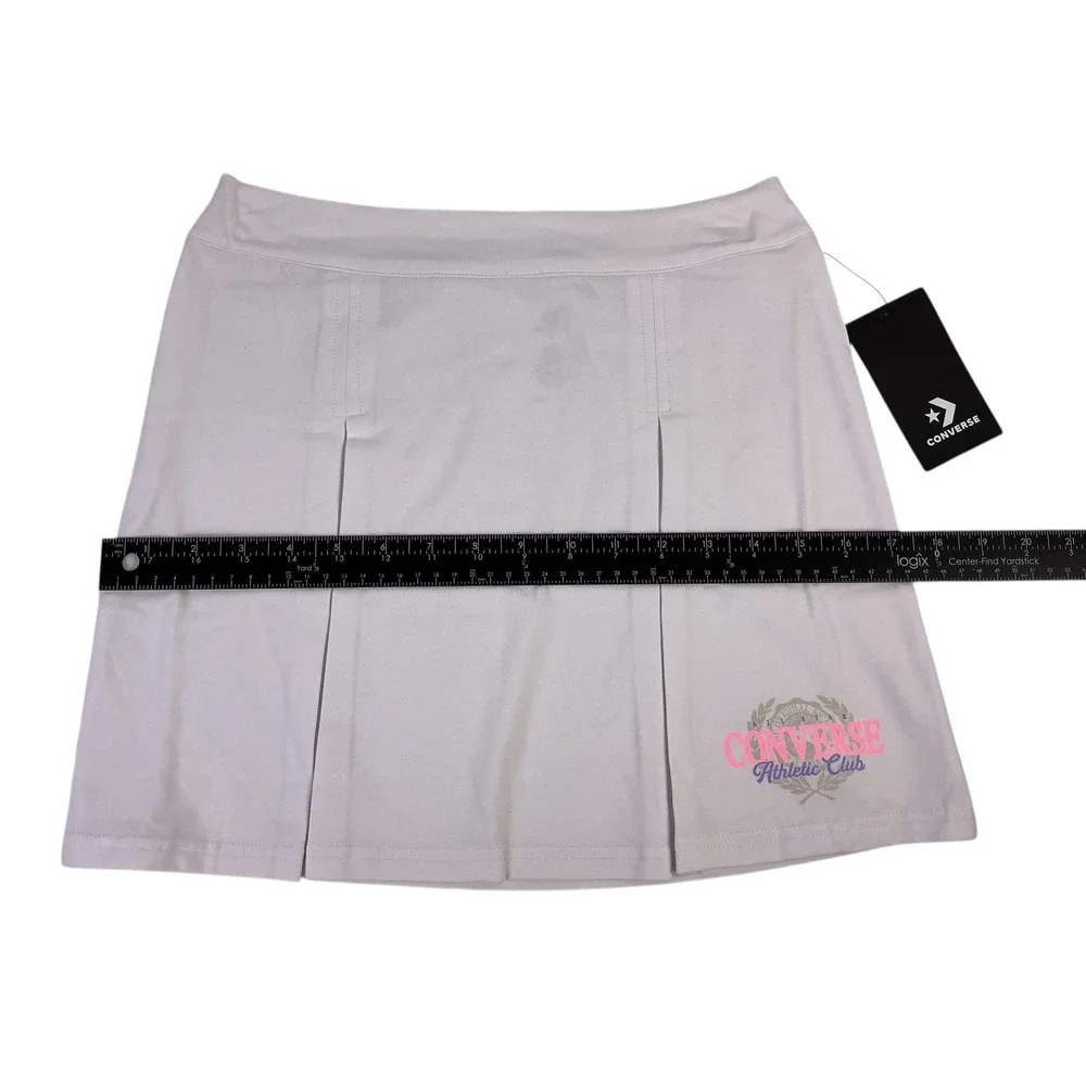 Converse Girls Athletic Club Pleated Skirt White Size L‎ NEW WITH TAGS